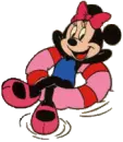 Minnie swimming