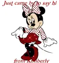 minnie just came by to say hi from kimberly