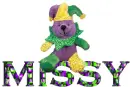 MARDI GRAS TEDDY BEAR: MISSY