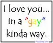I love you in a "Gay" kind of way