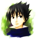 a painting of Sasuke
