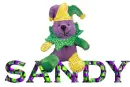 MARDI GRAS TEDDY BEAR: SANDY
