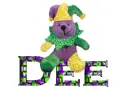 MARDI GRAS TEDDY BEAR: DEE