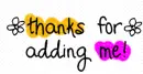 thx 4 adding me