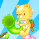 Bear blowing Bubbles of Heartz