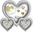 SILVER & GOLD HEARTS