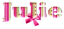 Julie name with ribbon
