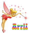 Tinkerbell GlitterSparkled Rainbow - April