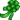 Mini green bow