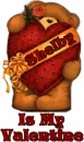 Bear holding Heart Be My Valentine Shelby