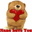 Bear Holding Heart Nana luvs you