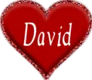 red heart with name David