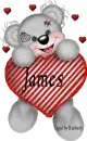 Creddy bear with name James
