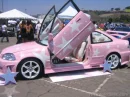 Pink car with stars