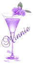 Rose Cocktail Glass Purple - Minnie