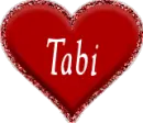 Red heart with name Tabi
