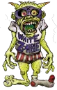 cartoon monster is a white zombie fan