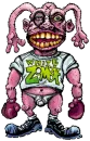 cartoon boxer monster is a white zombie fan