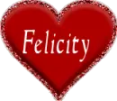 red heart with name Felicity