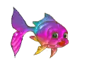 Winking fish blowing hearts