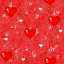 Hearts and Butterflies Background