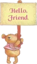 Teddy Bear Hello Friend