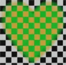Green Checker Heart