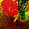 red in rain