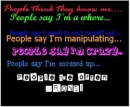 people say....