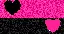 Black and pink hearts