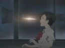 Saya plays with a sword.