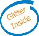 glitter inside logo
