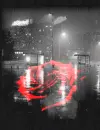 rose in the rain