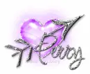 PERRY  Heart n Arrow purple