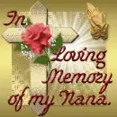 Cross with Red Rose - In Loving Memory of my Nana