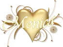 gold heart monica