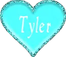 green heart with name Tyler