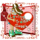 Maggie - girl hugging a big heart
