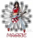 Woman with Guitar and Maggie name