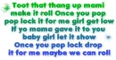 pop the lock....