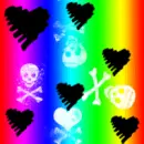 flying hearts and skullys