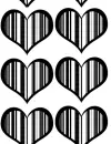 black and white hearts bg