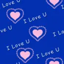 i love you bg-blue