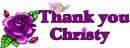 Thank you Christy