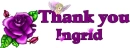 Thank you Ingrid