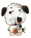 Puppy with flower