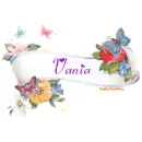 name with flowers n butterflies