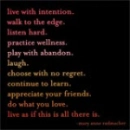LIVE WITH INTENTION: RADMACHER