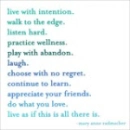 LIVE WITH INTENTION: RADMACHER