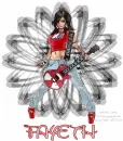 Woman with Guitar and Fayeth name